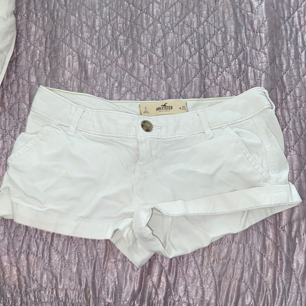 Hollister size 25 white Jean shorts